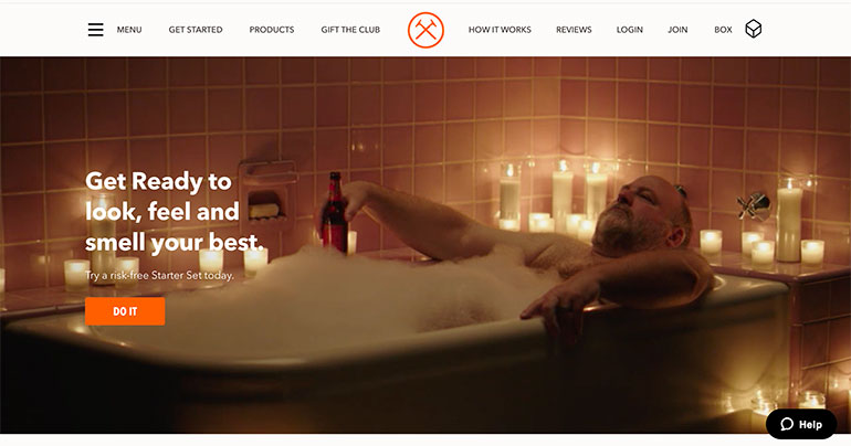 Dollar Shave Club website screenshot